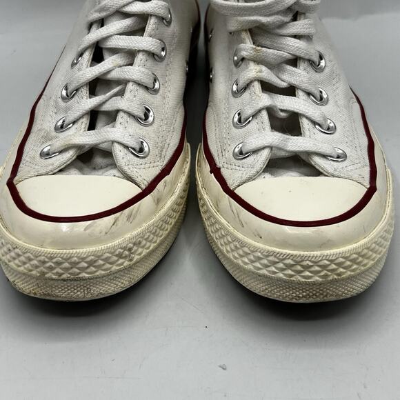 Converse Chuck Taylor 70 HI Mens 6.5 W8.5 Canvas White/Garnet/Egret Casual Shoes - Picture 4 of 14